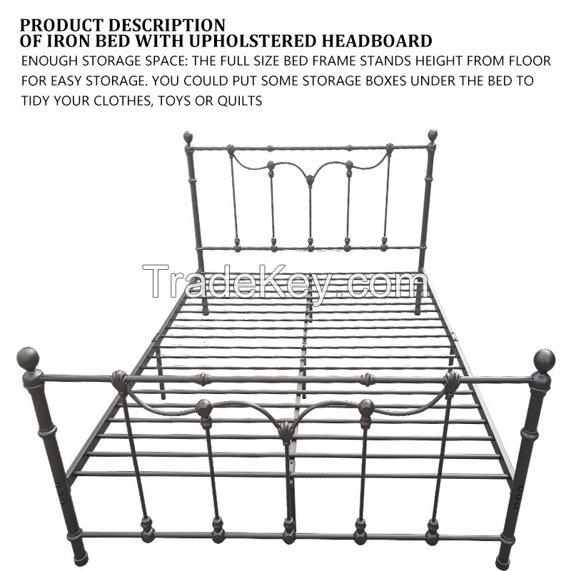 The all-steel bed is retro bronze and gold, with a high-end feel, with iron balls and metal shells, etc.