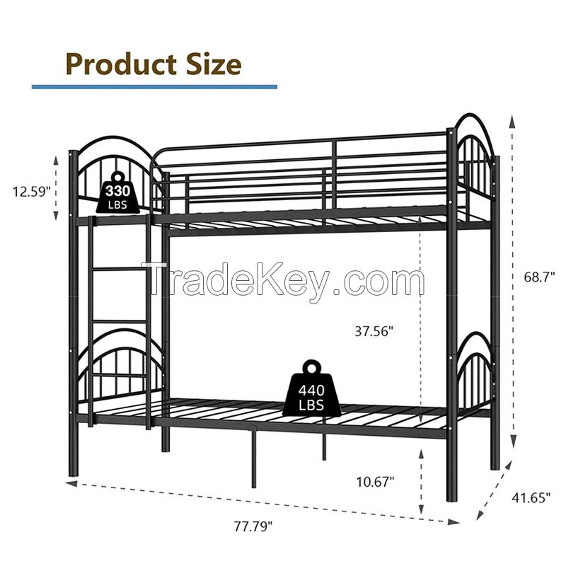 Metal Bunk Bed Twin Over Twin