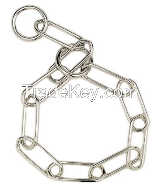 Fur saver chain for dog, long link chain, dog training collar, K9 collar