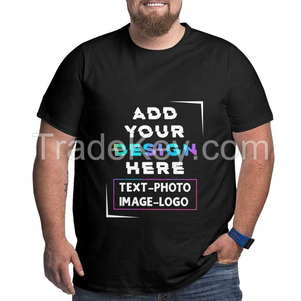 Custom T Shirt for Men Design Your Own Shirt Personalized Logo/Text/Ph