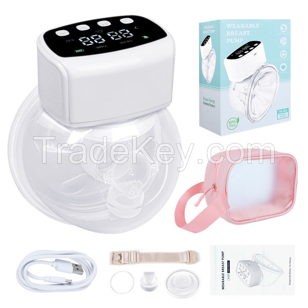 Factory OEM Custom New Design Food Grade Hands Free Silicone Wearable Breast Pump Wearable Design
