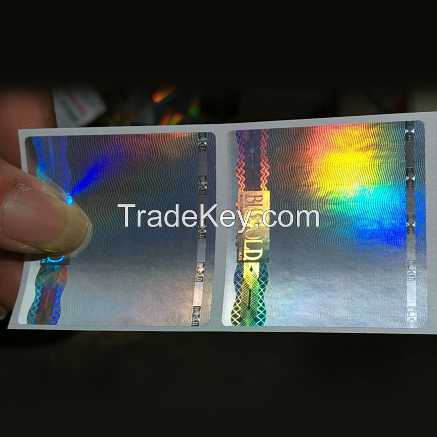 Top quality blank label sticker universal template printable durable 3D hologram label sticker