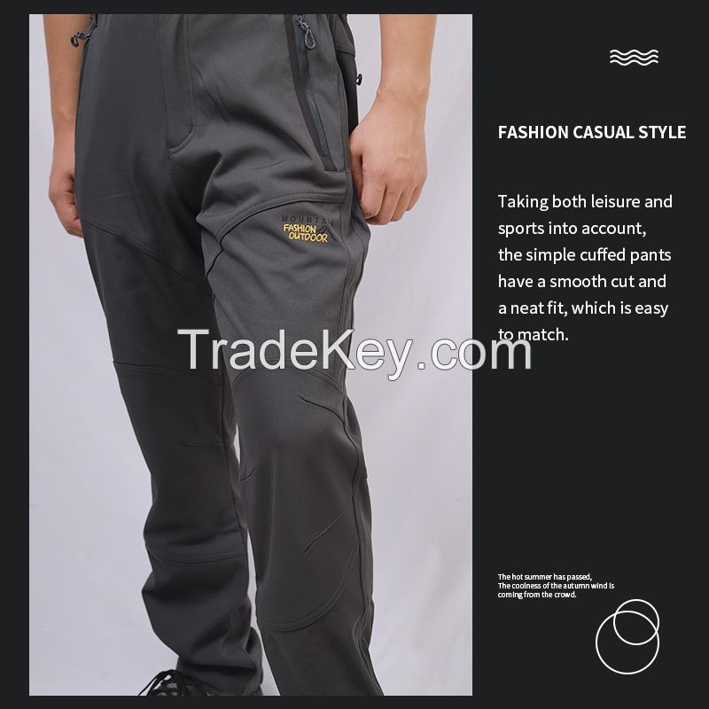 Men's Hiking Pants Quick-Dry Water Resistant Reinforced Knee 4 Zip Pockets Outdoor Work Pants