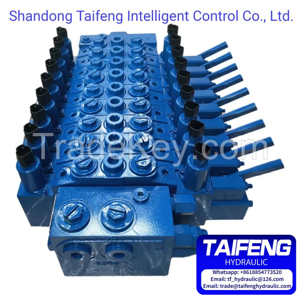9 Working Sections Trm15s Electric Switching Control Hydraulic Control Valve