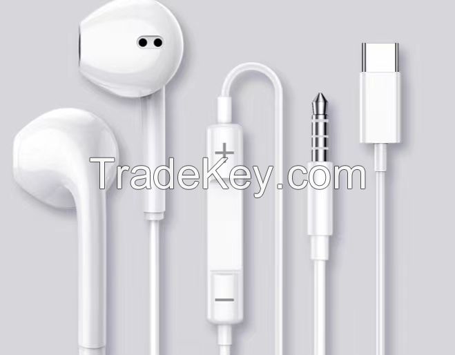 Earphone Cable Earphone Type-c port 3.5mm round hole for all models