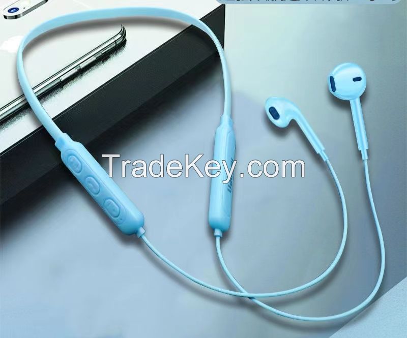 Ultra long standby neck wearing hanging neck type wireless sports Bluetooth headset half in ear running universal
