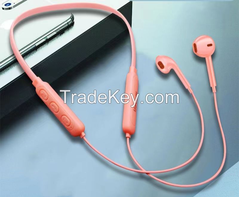 Ultra long standby neck wearing hanging neck type wireless sports Bluetooth headset half in ear running universal