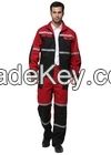 Triple Stitching Industrial Work Clothes / Industrial Coverall Uniforms With Reflecitve Tape