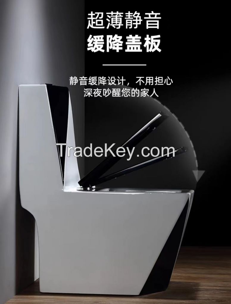 Warm Sen square personality diamond ceramic flush toilet toilet home t