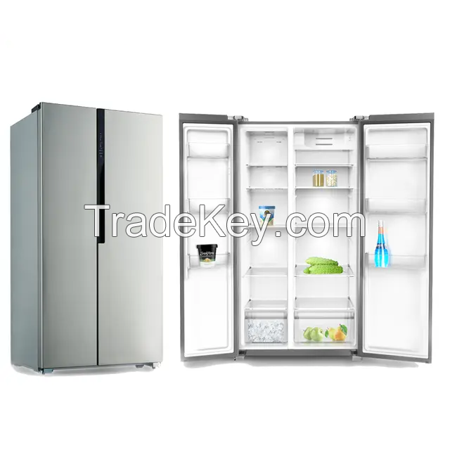 Adjustable leg frost free side by side refrigerator