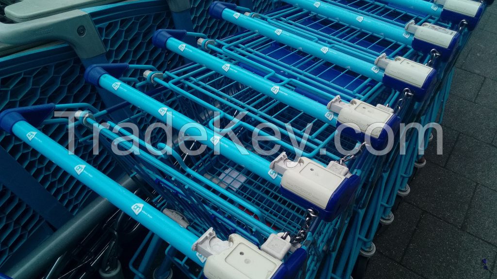 European style 60L supermarket grocery shopping trolley cart