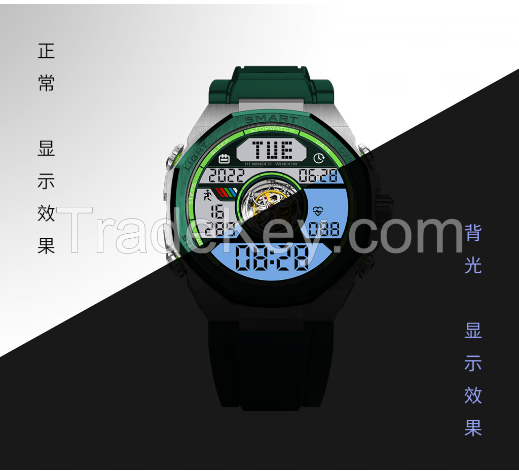 Hybird smart watch with tourbillon