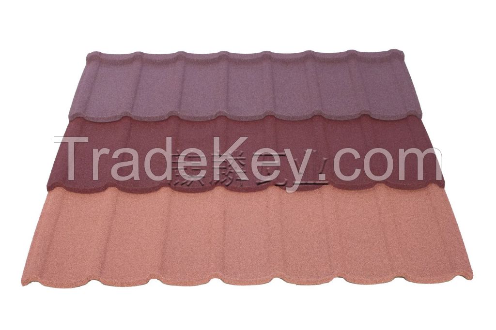 Stone Chip Coated Steel Roof Tiles