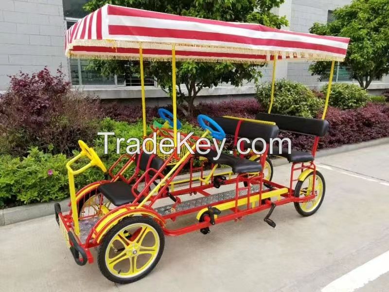 Touring Double Seater 4 Wheel Tandem Quadricycle Surrey Bike By