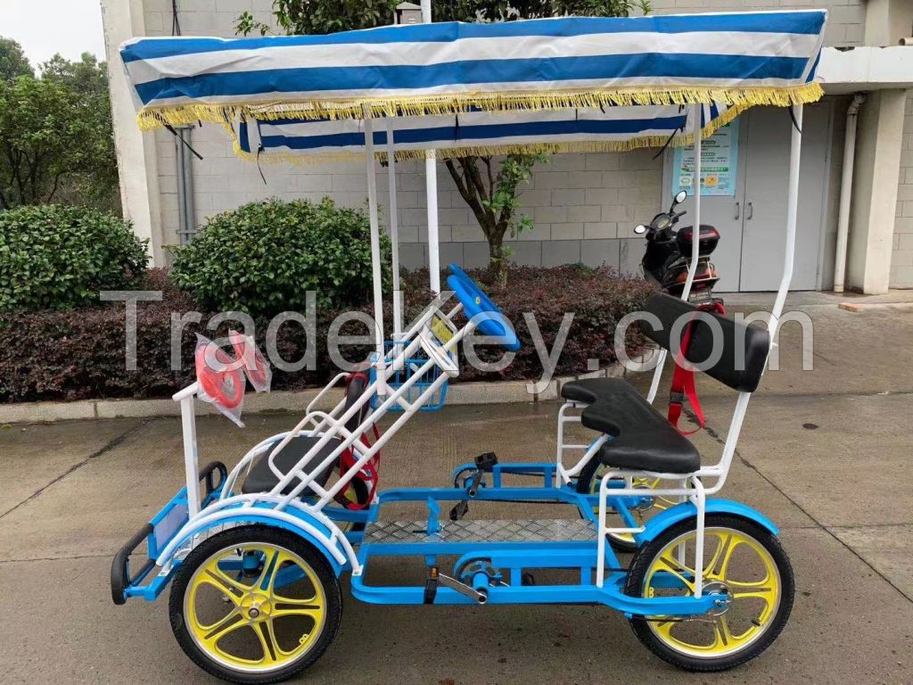 Touring Double Seater 4 Wheel Tandem Quadricycle Surrey Bike By