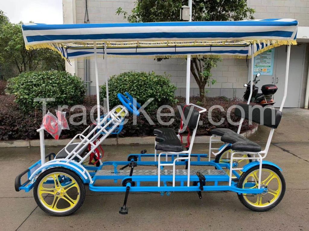 Touring Double Seater 4 Wheel Tandem Quadricycle Surrey Bike By