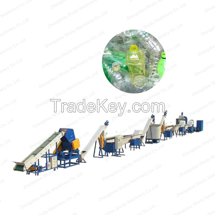 Waste Plastic Pet Bottle crushing and washing production line 