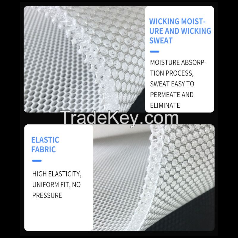 Sandwich mesh is a type of double needle bed warp knitted mesh fabric