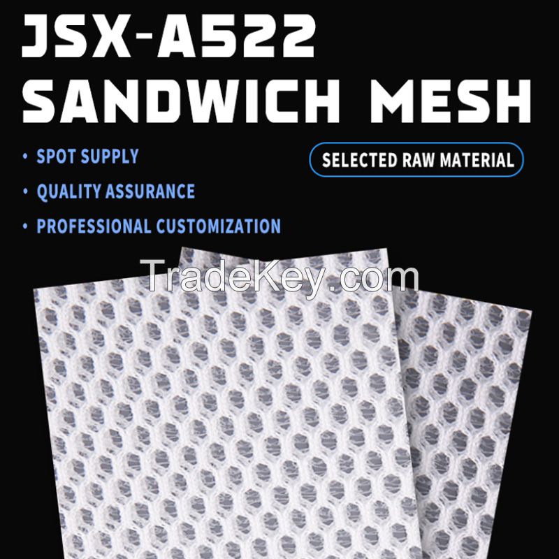Sandwich mesh is a type of double needle bed warp knitted mesh fabric