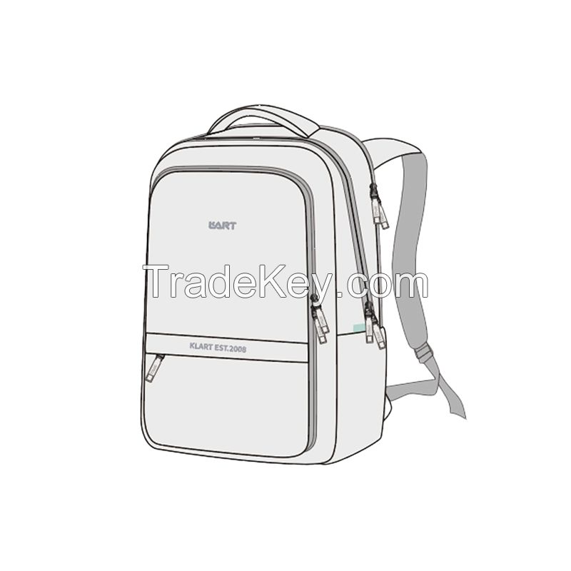Minimalist white casual backpack