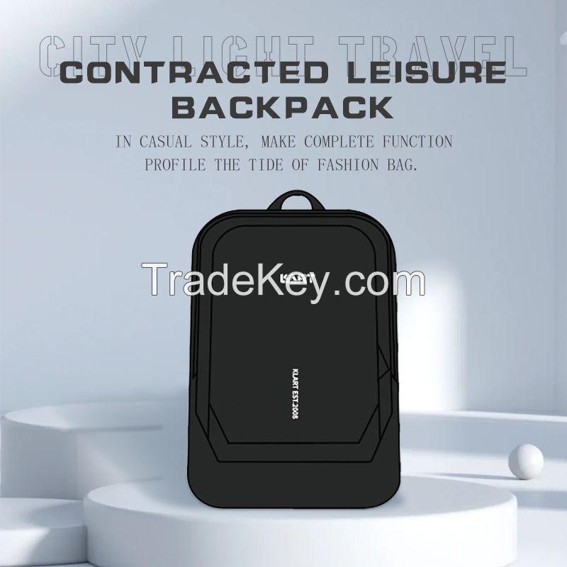 Simple casual backpack black