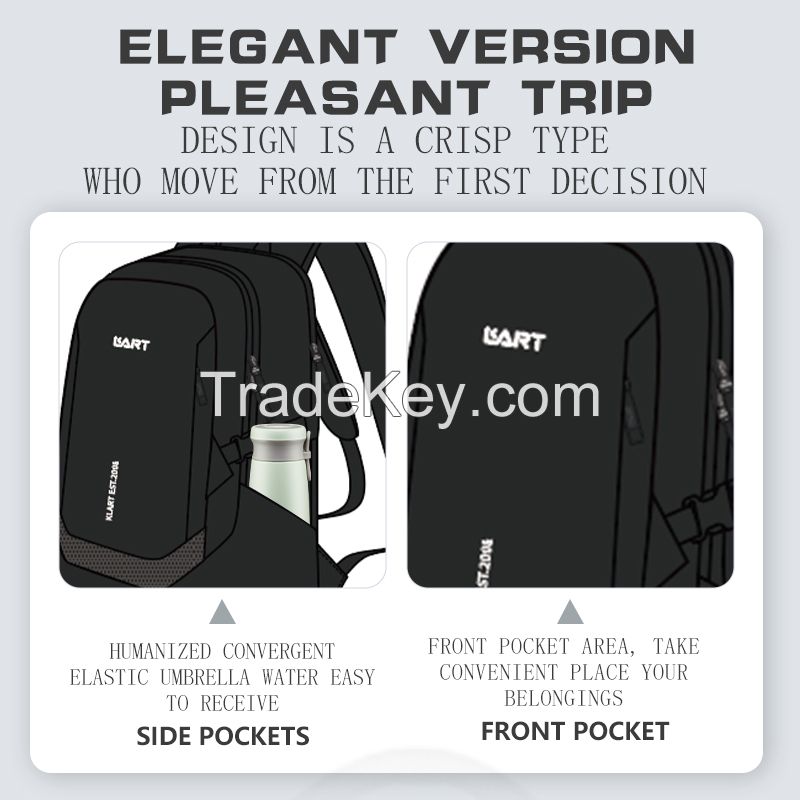 Simple casual backpack black