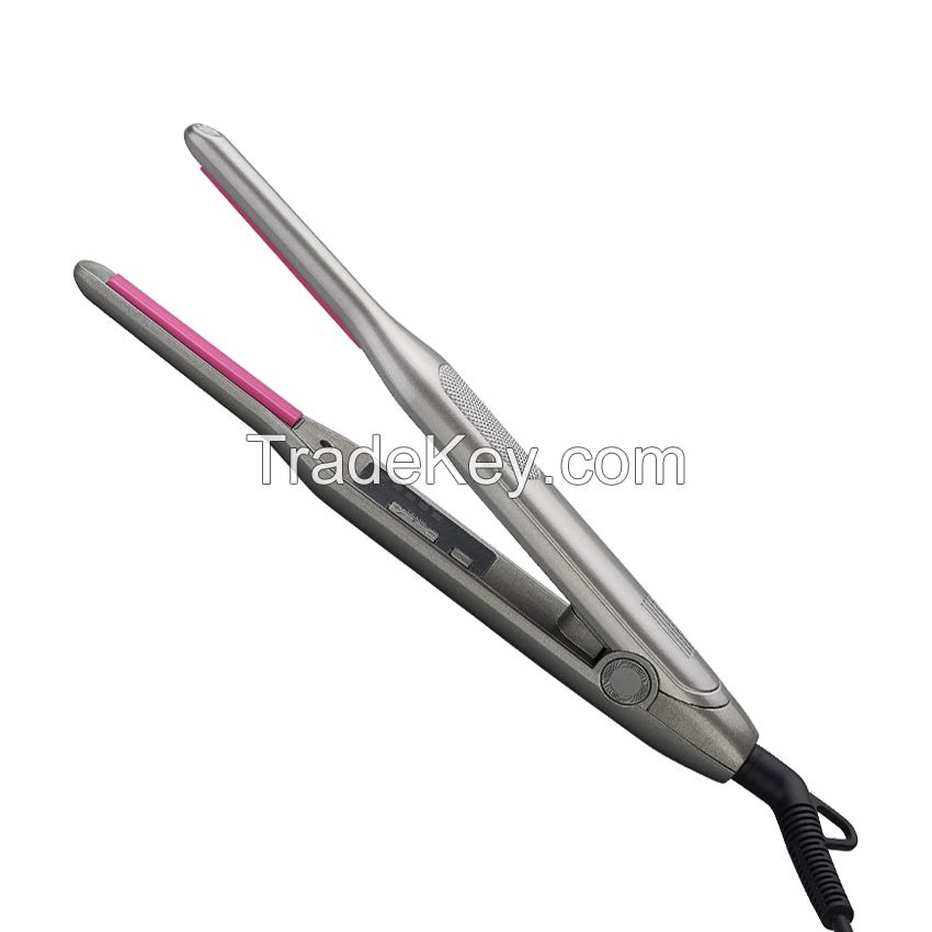 Mini 8mm Flat Iron 5 Gears Temperature Adjustable Pencil Flat Iron 1/3 inch Plate Hair Straightener