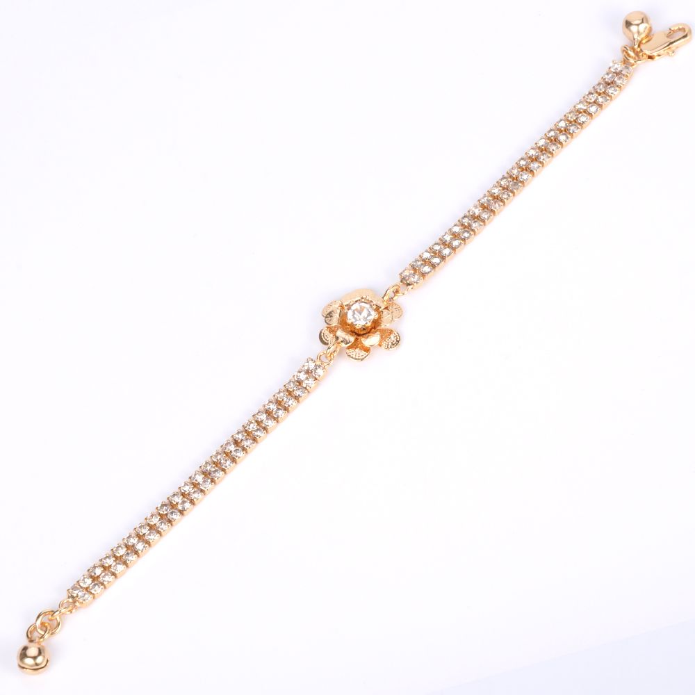 fashionable custom gemstone gold bracelet jewelry for girls