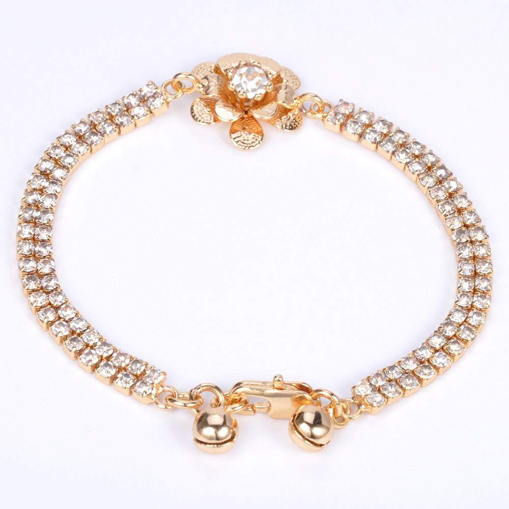 fashionable custom gemstone gold bracelet jewelry for girls