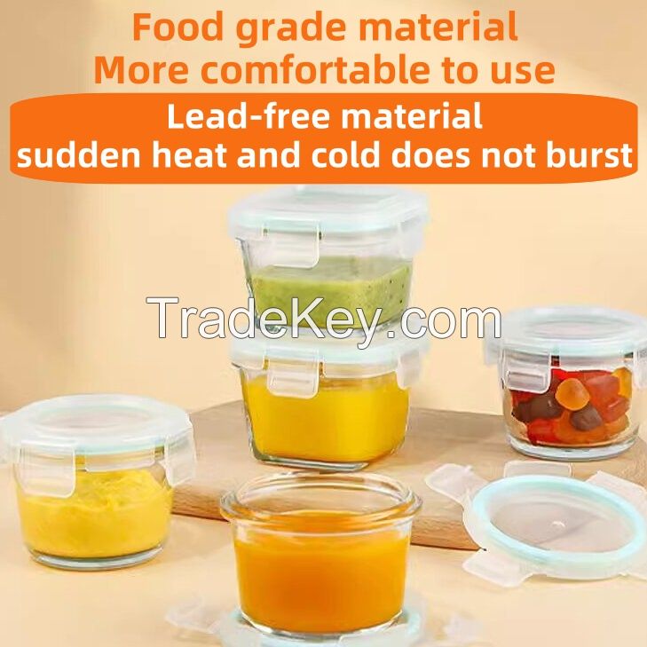 Bestfull Top Quality High Borosilicate Glass Food Storage Round Baby Food Container