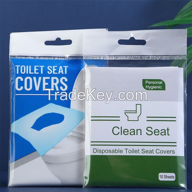 Disposable toilet seat covers paper travel pack