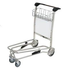 4 Wheels   ( 201 Stainless steel )  / or carbon steel ( Q235 )   Airport Passenger Baggage Airport Luggage Trolley