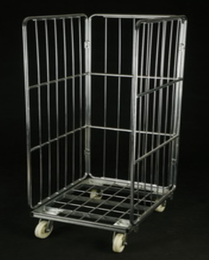 Roll Container Multi Tier Foldable Warehouse Wire Mesh Logistic Trolley CSTS-W3