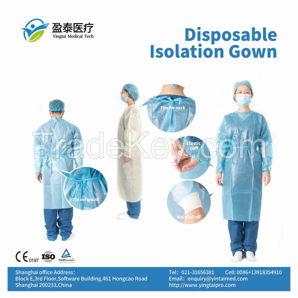 disposable isolation gowns with en13795, aami level 2, level3