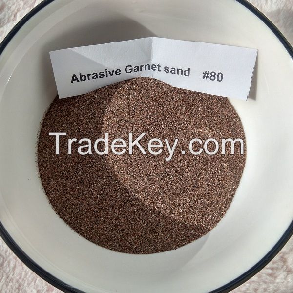 washed and filtered CNC waterjet cutting Garnet sand 80 mesh grain gritz