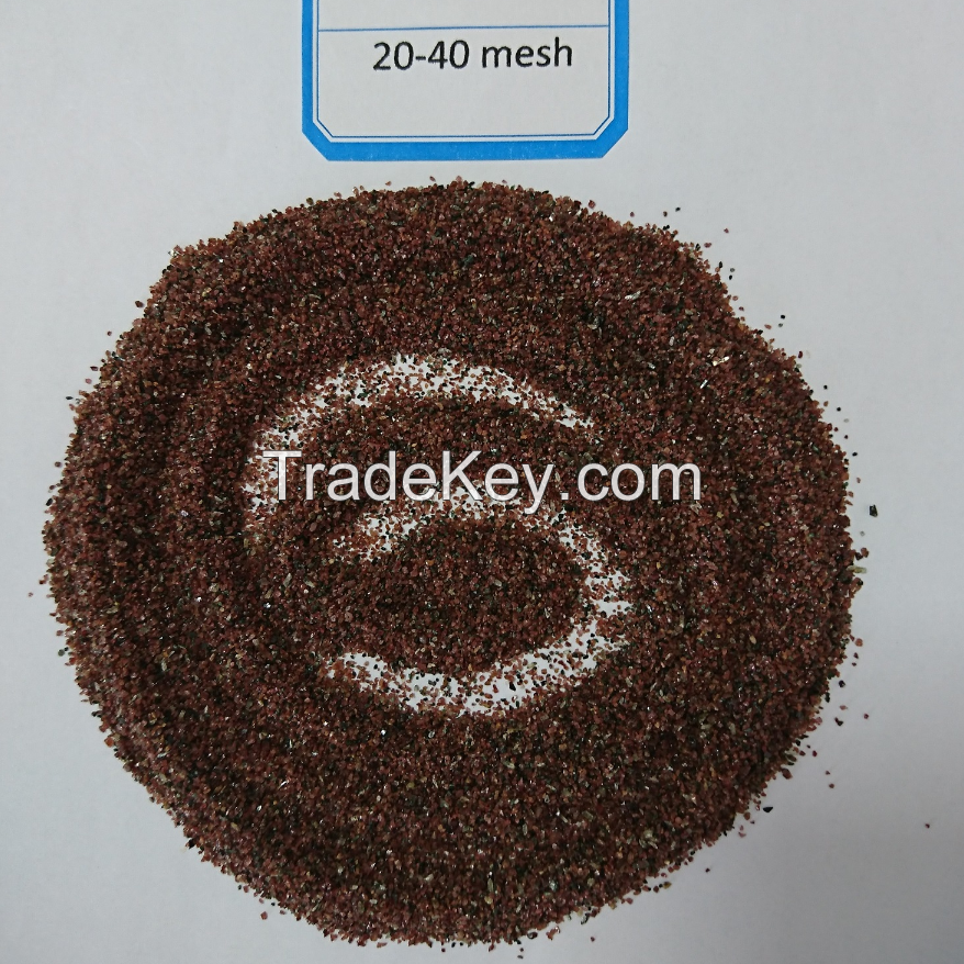 natural Garnet sand 20/40 mesh grits garnet sand for sand blasting 20-40 mesh