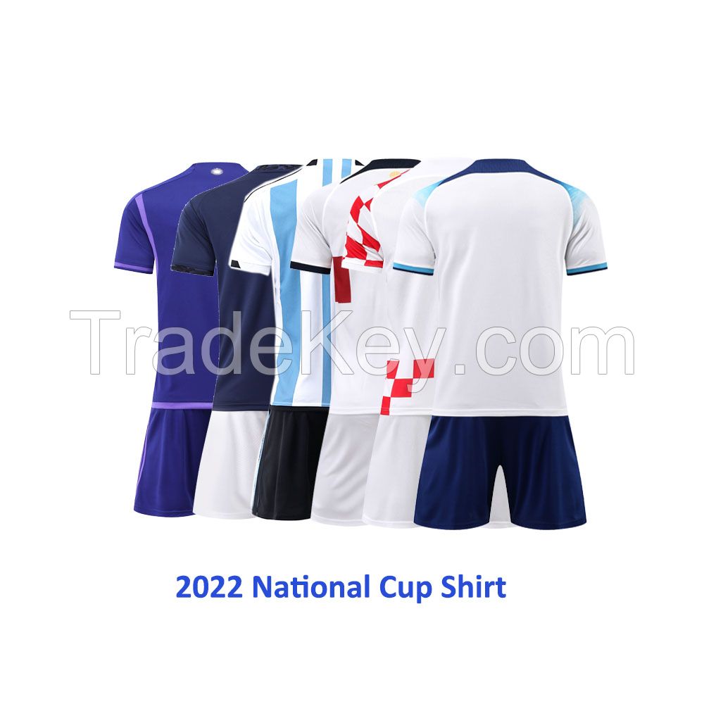 Futbol 2022 National Football Kit Camisetas Atacado Camisas de Futebol Soccer Jersey