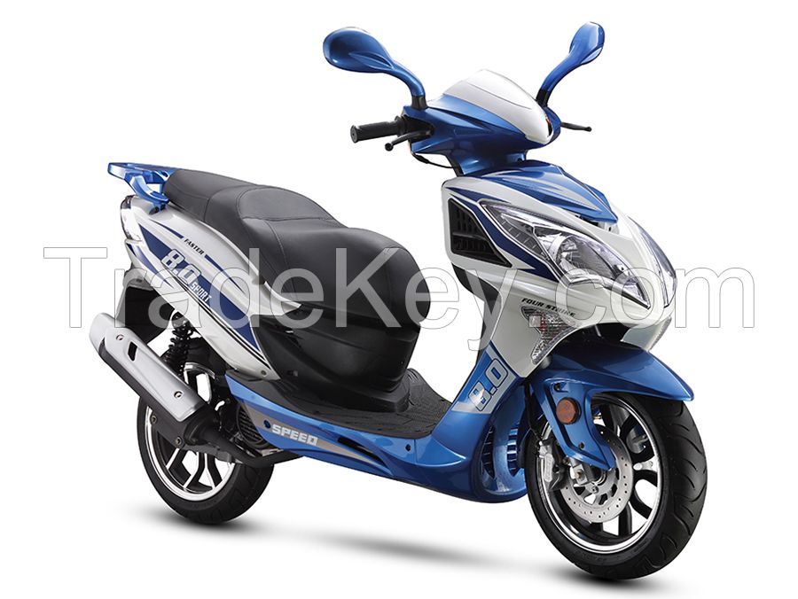 Scooter with 125cc or 150cc engine