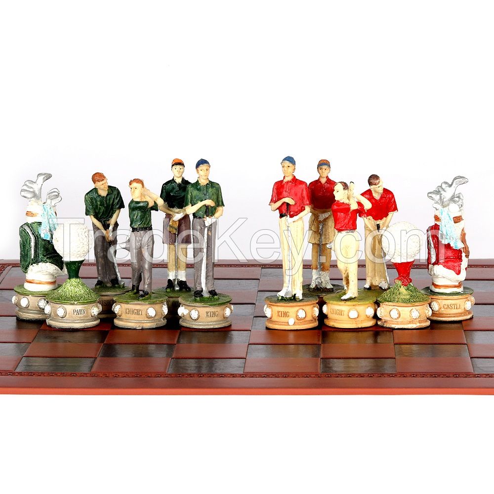 Golf theme resin  chess set