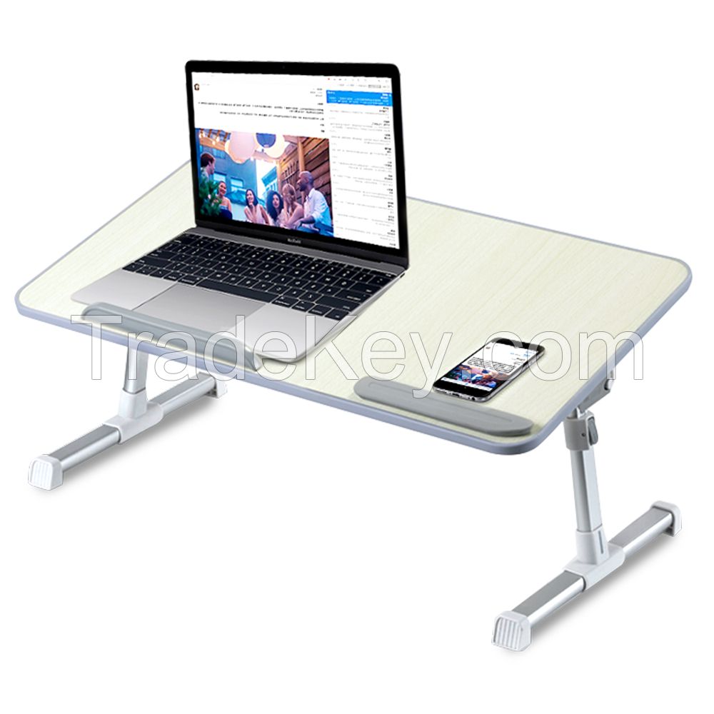 Factory price folding table height adjustable desk bedside table portable laptop stand for bed standing laptop table