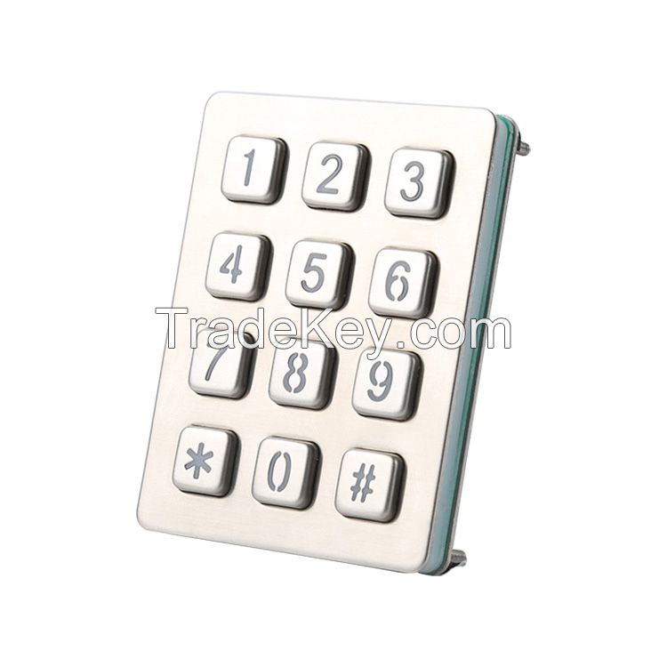 Waterproof stainless steel metal intercom/vending machine keypad
