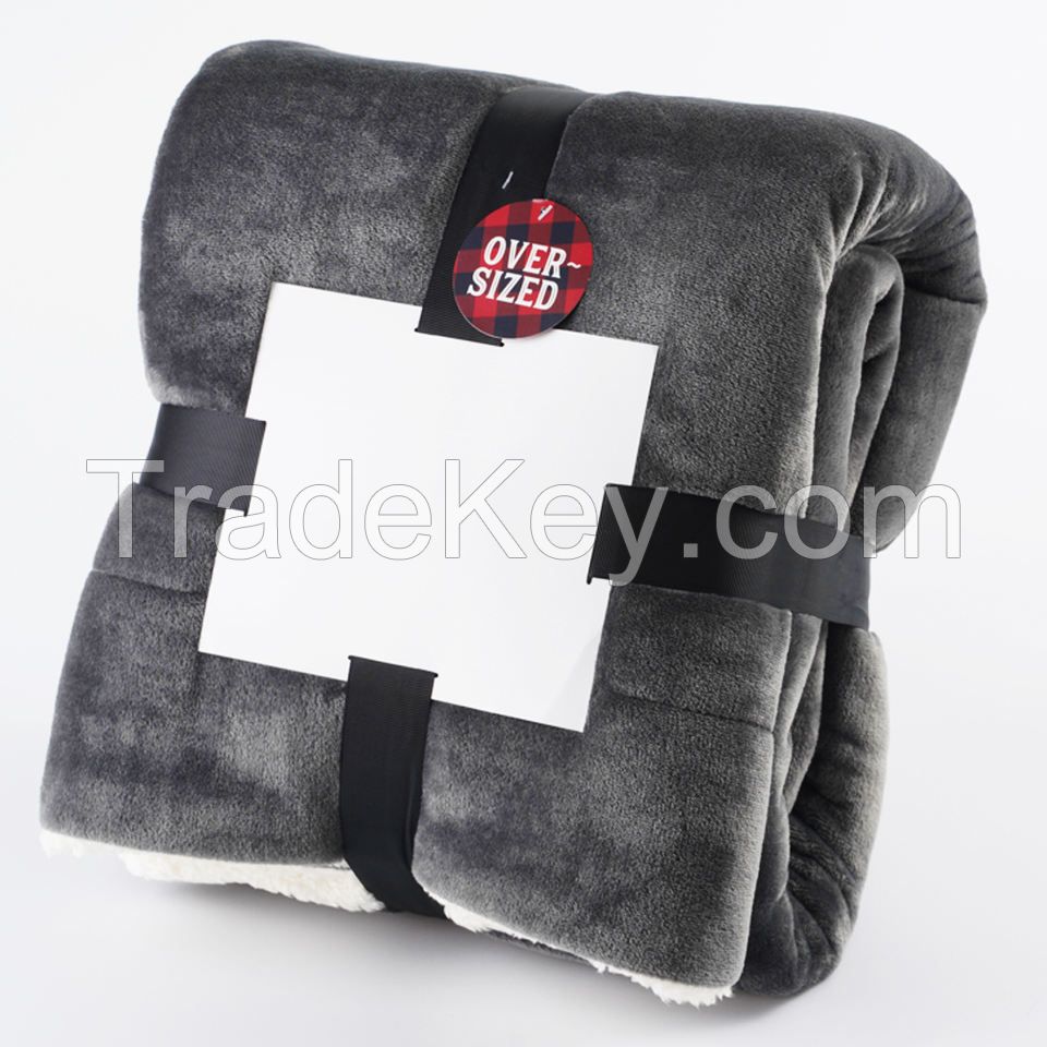 Polyester sherpa fleece blankets