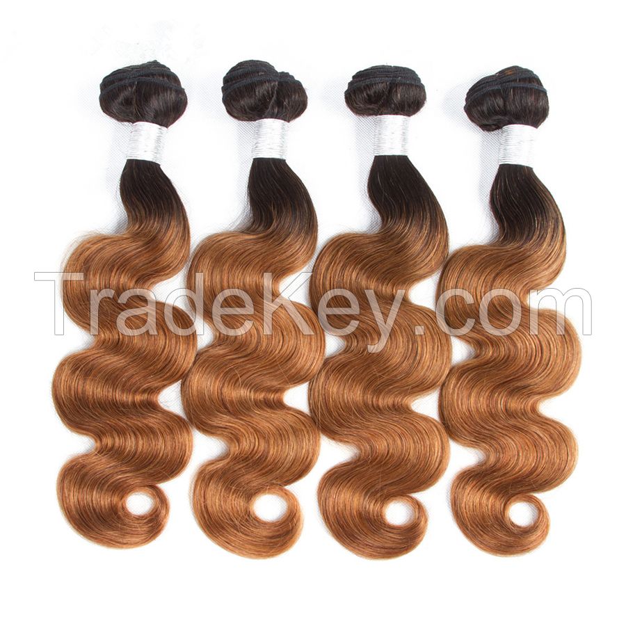Ombre Brazilian Human Hair Extension Body Wave T1B/30 Virgin Hair Bundle