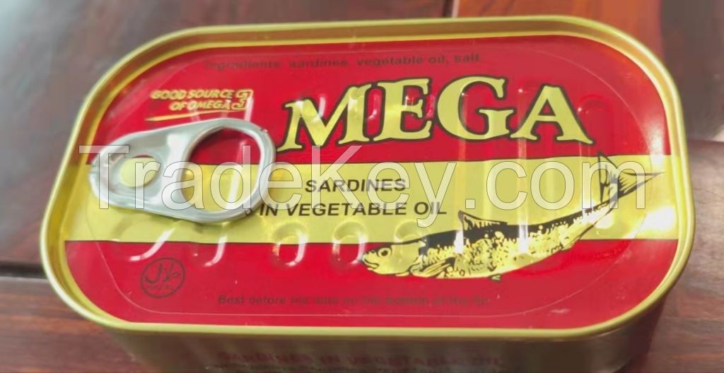 Canned Sardines in Vegetable Oil 125g Easy Open Club Can