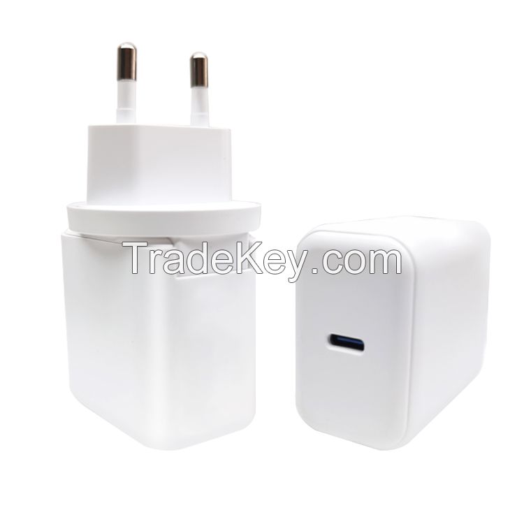 EU socket type 45W USB C wall fast charger for NB/ipad/phone