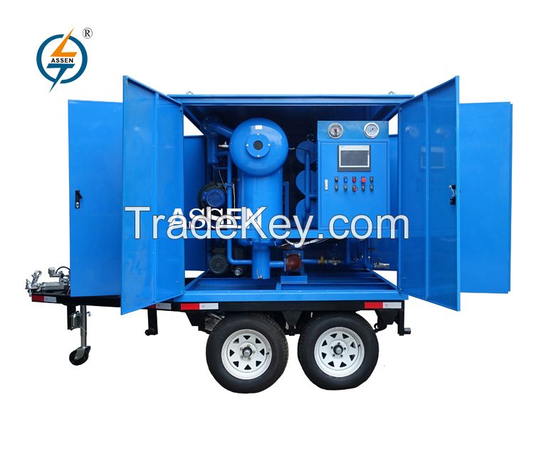 Mobile Trailer type Transformer Oil Treatment Plant, Insulating Oil Purifier Machine