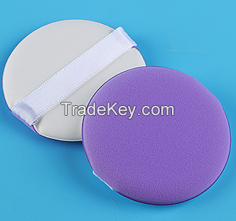 Round Shaped Soft Fluffy Makeup Loose Powder Puff Air Cushion Cosmetic Loose Powder white Fluffy Puff With Satin Ribbon