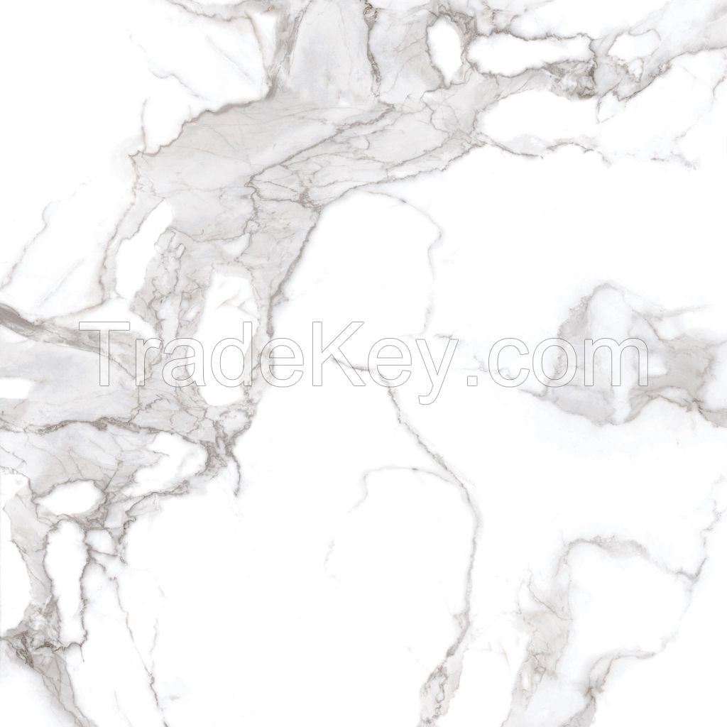 Upgrade 600x600mm White Fullbody Polished Marble Porcelain Floor Tiles