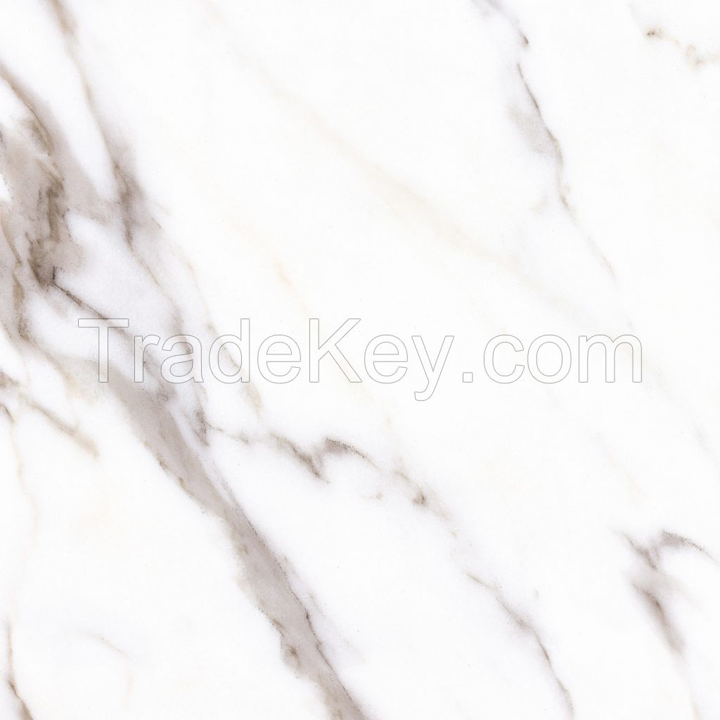 Upgrade 600x600mm White Fullbody Polished Marble Porcelain Floor Tiles