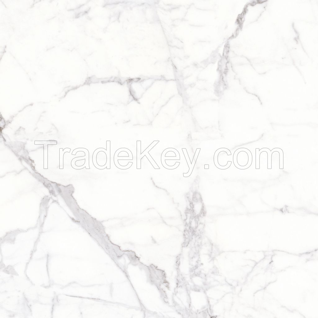 New Arrival 600x600mm White Fullbody Polished Marble Porcelain Floor Tiles